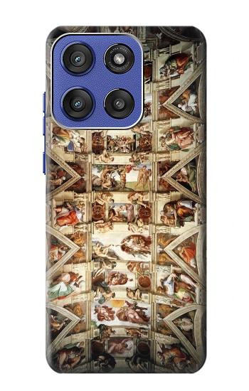 S0177 Michelangelo Chapelle plafond Etui Coque Housse pour Motorola Moto G Stylus 5G (2025,2026), Edge 60 Stylus