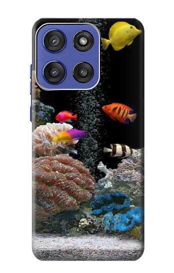 S0226 L'aquarium Etui Coque Housse pour Motorola Moto G Stylus 5G (2025,2026), Edge 60 Stylus