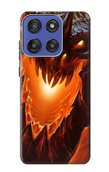 S0414 Dragon de feu Etui Coque Housse pour Motorola Moto G Stylus 5G (2025), Edge 60 Stylus