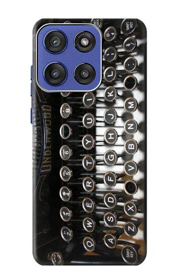 S0620 Machine à écrire Etui Coque Housse pour Motorola Moto G Stylus 5G (2025,2026), Edge 60 Stylus