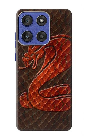S0663 Cobra Serpent Peau Etui Coque Housse pour Motorola Moto G Stylus 5G (2025), Edge 60 Stylus