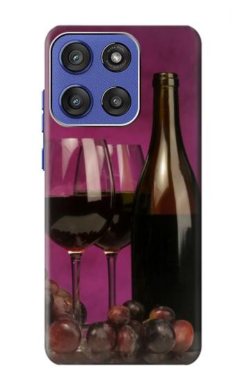 S0910 Rouge vin Etui Coque Housse pour Motorola Moto G Stylus 5G (2025,2026), Edge 60 Stylus