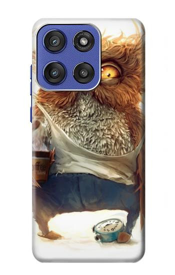 S1133 Réveillez-vous Chouette Etui Coque Housse pour Motorola Moto G Stylus 5G (2025,2026), Edge 60 Stylus