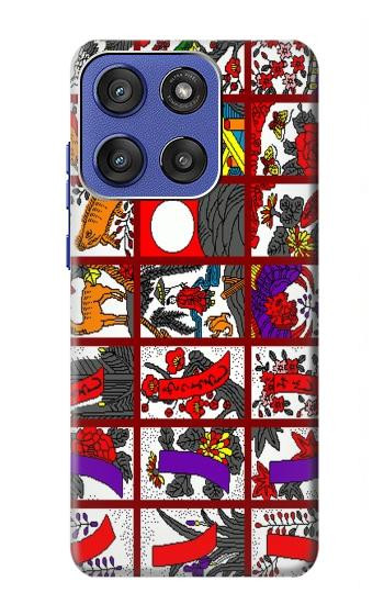 S1923 Hanafuda japonaise Carte de fleur Etui Coque Housse pour Motorola Moto G Stylus 5G (2025,2026), Edge 60 Stylus