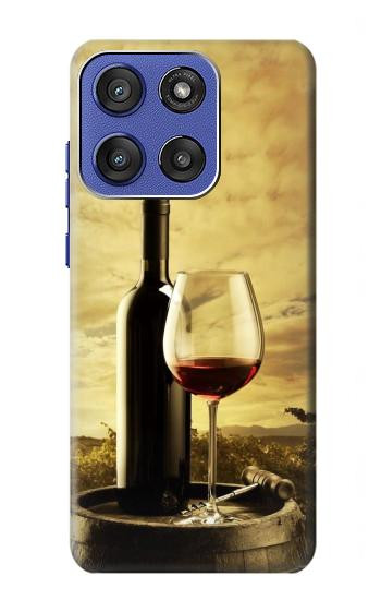 S2042 Raisin Vignoble Raisins Bouteille Rouge Vin Etui Coque Housse pour Motorola Moto G Stylus 5G (2025,2026), Edge 60 Stylus