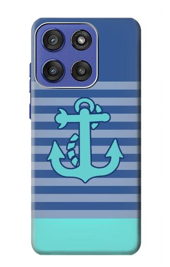 S2081 Ancre nautique Etui Coque Housse pour Motorola Moto G Stylus 5G (2025,2026), Edge 60 Stylus