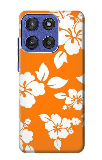 S2245 Hawai Hibiscus Motif orange Etui Coque Housse pour Motorola Moto G Stylus 5G (2025), Edge 60 Stylus