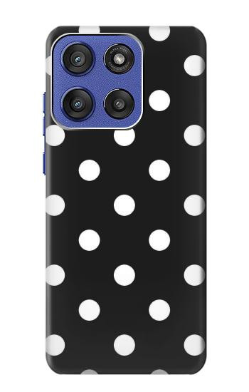 S2299 Noir Pois Etui Coque Housse pour Motorola Moto G Stylus 5G (2025,2026), Edge 60 Stylus