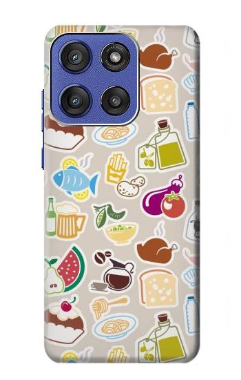 S2321 Aliments et boissons sans soudure Etui Coque Housse pour Motorola Moto G Stylus 5G (2025,2026), Edge 60 Stylus
