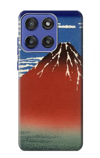 S2390 Katsushika Hokusai Fuji Rouge Etui Coque Housse pour Motorola Moto G Stylus 5G (2025,2026), Edge 60 Stylus