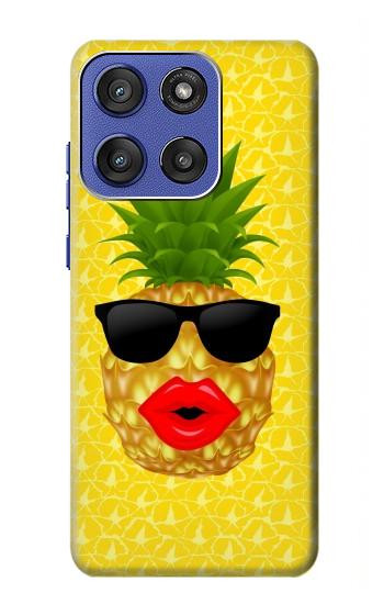 S2443 Baiser drôle d'ananas Lunettes de soleil Etui Coque Housse pour Motorola Moto G Stylus 5G (2025,2026), Edge 60 Stylus
