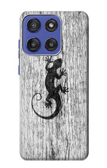 S2446 Gecko bois imprimé graphique Etui Coque Housse pour Motorola Moto G Stylus 5G (2025,2026), Edge 60 Stylus