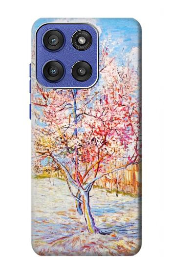 S2450 Van Gogh Fleur de Pêcher Etui Coque Housse pour Motorola Moto G Stylus 5G (2025,2026), Edge 60 Stylus