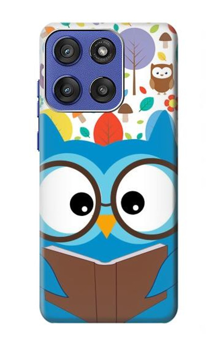 S2521 Nerd Mignon Chouette Dessin animé Etui Coque Housse pour Motorola Moto G Stylus 5G (2025), Edge 60 Stylus