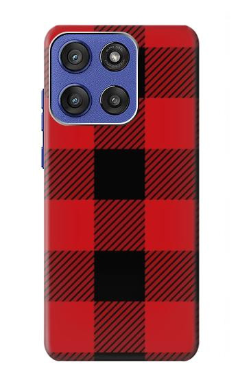 S2931 Rouge Buffle motif de vérification Etui Coque Housse pour Motorola Moto G Stylus 5G (2025,2026), Edge 60 Stylus