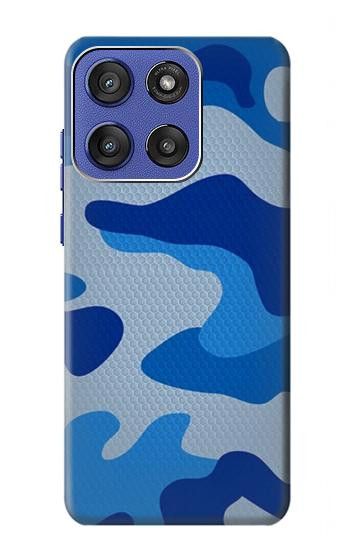 S2958 Armée Bleu Camo Camouflage Etui Coque Housse pour Motorola Moto G Stylus 5G (2025,2026), Edge 60 Stylus