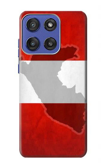 S3018 Pérou Drapeau Etui Coque Housse pour Motorola Moto G Stylus 5G (2025,2026), Edge 60 Stylus