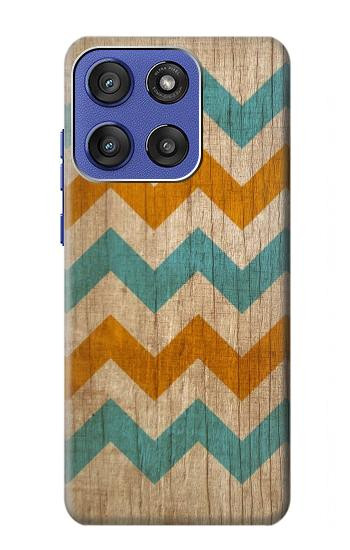 S3033 Bois Chevron Imprimé millésimé Graphic Etui Coque Housse pour Motorola Moto G Stylus 5G (2025,2026), Edge 60 Stylus
