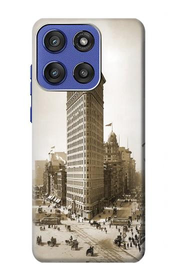 S3046 Vieux de New York Flatiron Bâtiment Etui Coque Housse pour Motorola Moto G Stylus 5G (2025,2026), Edge 60 Stylus