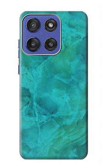 S3147 Aqua Marbre Pierre Etui Coque Housse pour Motorola Moto G Stylus 5G (2025,2026), Edge 60 Stylus