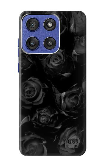 S3153 Noir Roses Etui Coque Housse pour Motorola Moto G Stylus 5G (2025,2026), Edge 60 Stylus