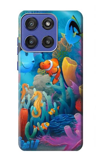 S3227 Monde sous-marin Dessin animé Etui Coque Housse pour Motorola Moto G Stylus 5G (2025,2026), Edge 60 Stylus