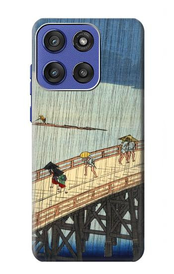S3347 Utagawa Hiroshige douche soudaine Etui Coque Housse pour Motorola Moto G Stylus 5G (2025,2026), Edge 60 Stylus