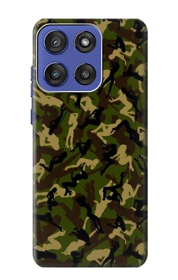 S3356 Camo camouflage de fille Etui Coque Housse pour Motorola Moto G Stylus 5G (2025,2026), Edge 60 Stylus