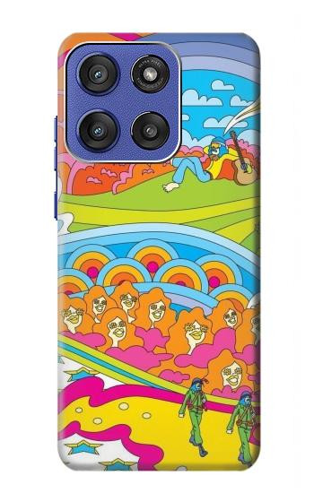 S3407 hippie Art Etui Coque Housse pour Motorola Moto G Stylus 5G (2025,2026), Edge 60 Stylus