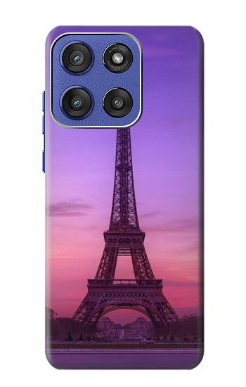 S3447 Paris Eiffel Le coucher du soleil Etui Coque Housse pour Motorola Moto G Stylus 5G (2025,2026), Edge 60 Stylus