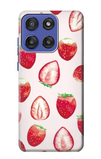 S3481 fraise Etui Coque Housse pour Motorola Moto G Stylus 5G (2025,2026), Edge 60 Stylus