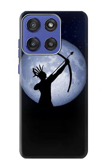 S3489 Indian Lune Chasseur Etui Coque Housse pour Motorola Moto G Stylus 5G (2025,2026), Edge 60 Stylus