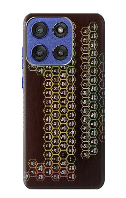 S3544 Néon Honeycomb Tableau périodique Etui Coque Housse pour Motorola Moto G Stylus 5G (2025), Edge 60 Stylus