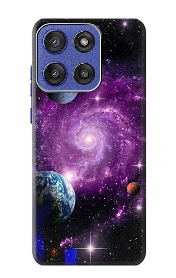 S3689 Planète spatiale Galaxy Etui Coque Housse pour Motorola Moto G Stylus 5G (2025,2026), Edge 60 Stylus