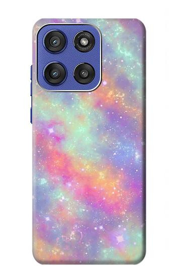 S3706 Arc-en-ciel pastel Galaxy Pink Sky Etui Coque Housse pour Motorola Moto G Stylus 5G (2025,2026), Edge 60 Stylus