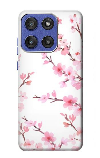 S3707 Fleur de cerisier rose fleur de printemps Etui Coque Housse pour Motorola Moto G Stylus 5G (2025,2026), Edge 60 Stylus