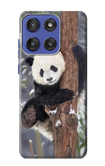 S3793 Peinture de neige mignon bébé panda Etui Coque Housse pour Motorola Moto G Stylus 5G (2025,2026), Edge 60 Stylus