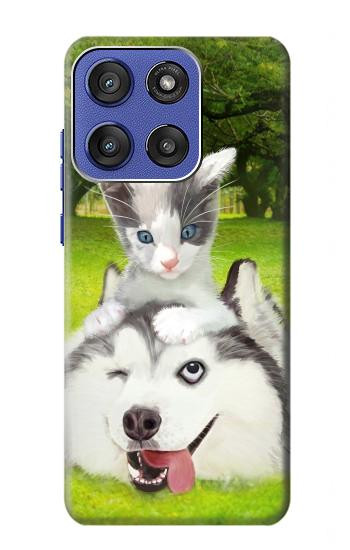 S3795 Peinture Husky Sibérien Ludique Chaton Grincheux Etui Coque Housse pour Motorola Moto G Stylus 5G (2025,2026), Edge 60 Stylus
