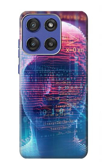 S3800 Visage humain numérique Etui Coque Housse pour Motorola Moto G Stylus 5G (2025,2026), Edge 60 Stylus