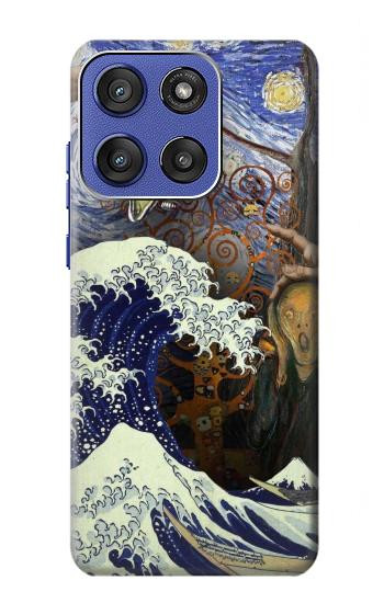 S3851 Monde de l'art Van Gogh Hokusai Da Vinci Etui Coque Housse pour Motorola Moto G Stylus 5G (2025,2026), Edge 60 Stylus