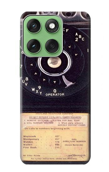 S0086 Vintage téléphone Etui Coque Housse pour Motorola Edge 60