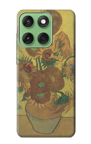 S0214 Van Gogh quinze tournesols Etui Coque Housse pour Motorola Edge 60