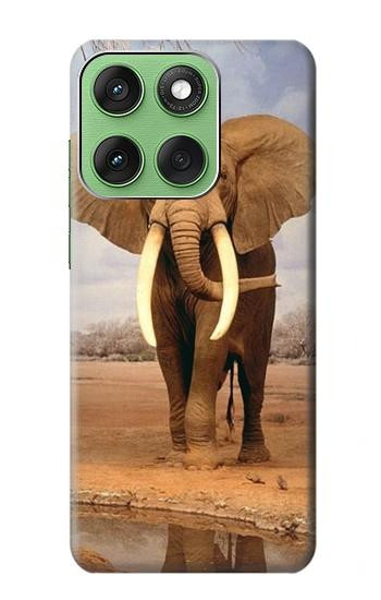 S0310 éléphant d'Afrique Etui Coque Housse pour Motorola Edge 60