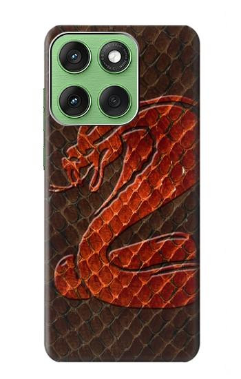 S0663 Cobra Serpent Peau Etui Coque Housse pour Motorola Edge 60