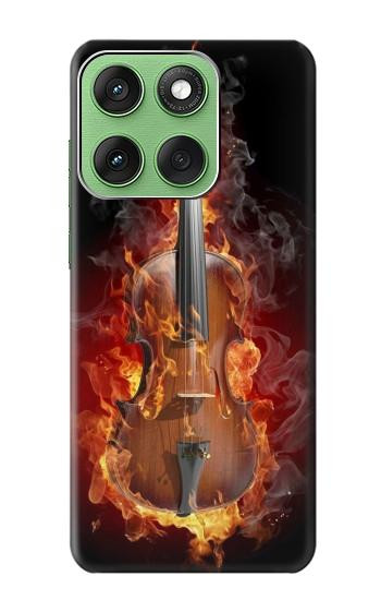 S0864 Violon feu Etui Coque Housse pour Motorola Edge 60