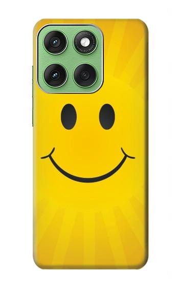 S1146 Sourire Soleil Jaune Etui Coque Housse pour Motorola Edge 60