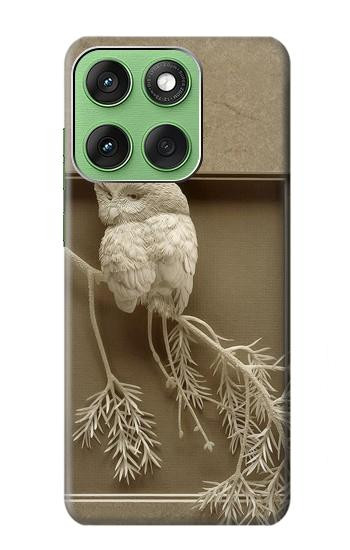 S1386 Sculpture papier Chouette Etui Coque Housse pour Motorola Edge 60