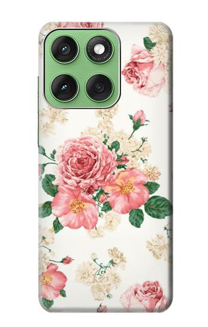 S1859 Motif Rose Etui Coque Housse pour Motorola Edge 60