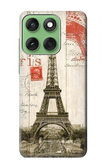 S2108 Tour Eiffel de Paris Carte postale Etui Coque Housse pour Motorola Edge 60