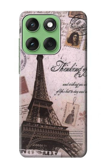 S2211 Carte postale de Paris Tour Eiffel Etui Coque Housse pour Motorola Edge 60